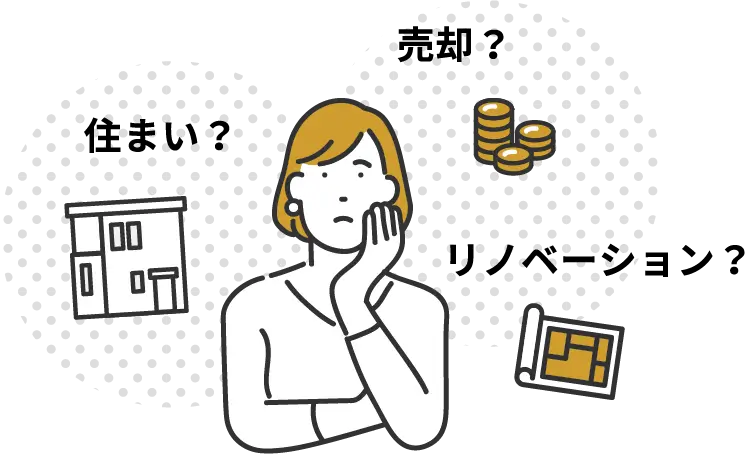 女性が困っている様子
